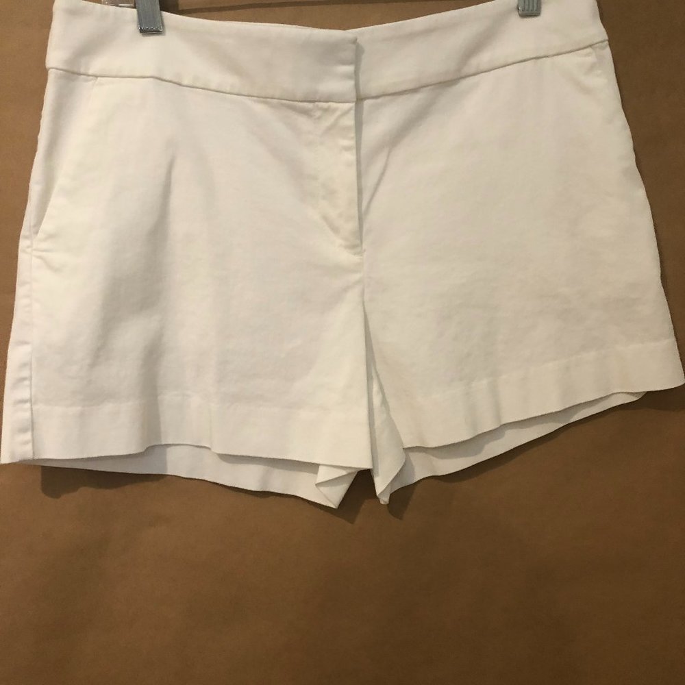Loft White Cotton Riviera Short Size 14